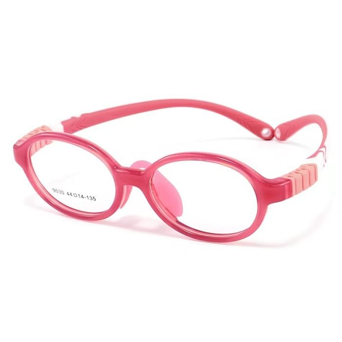 Children's study glasses with prescription AC lenses - minimalist oval TR90 frame reduces distractions during learning and reading time.