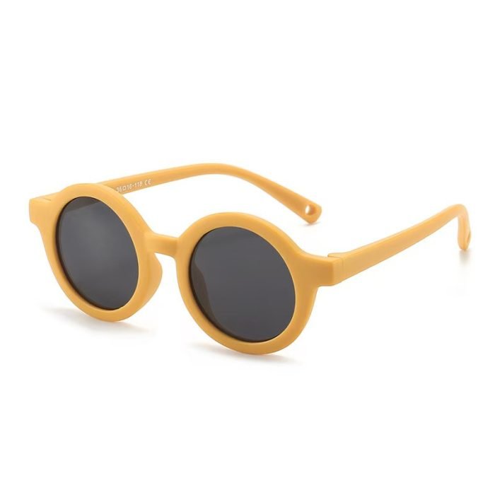 Flexible kids sports sunglasses - polarized TAC category 3 lenses with geometric TPEE frames for soccer, running, and outdoor activities.
