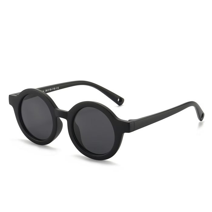Children's travel sunglasses with polarized category 3 lenses - geometric TPEE frames reduce glare during road trips and family vacations.