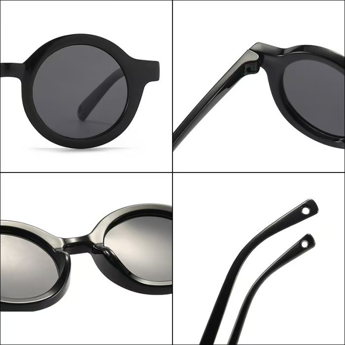 Social toddler sunglasses - fashionable geometric designs with polarized category 3 protection for park playdates and group activities.