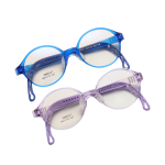 Flexible kids sports glasses with prescription lenses - impact-resistant AC lenses and TR90 frames for soccer practice and athletic activities.