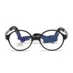 Adjustable kids glasses with prescription AC lenses - colorful oval TR90 frames and soft nose pads that grow with your child's needs.