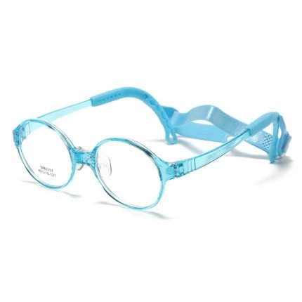 Colorful kids glasses with prescription AC lenses - soft TR90 oval frames and comfortable nose pads for all-day classroom wear and learning activities.