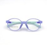 Colorful kids prescription glasses with clear AC lenses - oval TR90 frames and soft nose pads reduce distraction during homework and reading time.