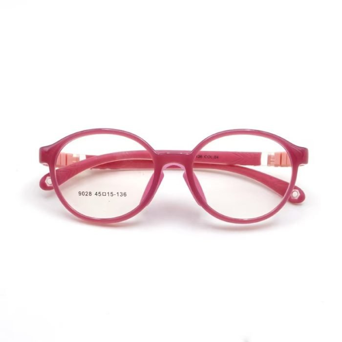 Lightweight children's glasses with prescription lenses - colorful TR90 frames and soft nose pads for comfortable extended daily wear.