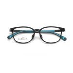 TR90 children's learning classroom reading glasses holder. Reduce screen blue light exposure damage and black frame blue legs during children's classes.