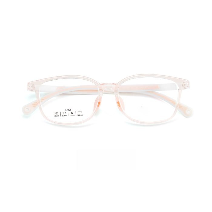 Kids UV protection glasses with flexible hinges and shatterproof lensesTransparent pinkframe.Perfect for outdoor play and sports while protecting young eyes from sun damage.