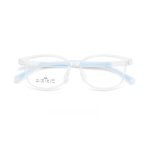 kids glasses frames with character designs and colorful accentsTransparentBlue.Available with prescription lenses, blue light and UV protection for school.