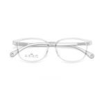 Adjustable kids glasses with silicone nose pads and temple tipsTransparent frame.Custom prescription lenses with blue light filtering for all-day comfortable wear.