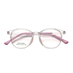 Shatterproof round glasses for kids - 10g TR90 frames with soft nose pads. Custom prescription lenses for worry-free play.