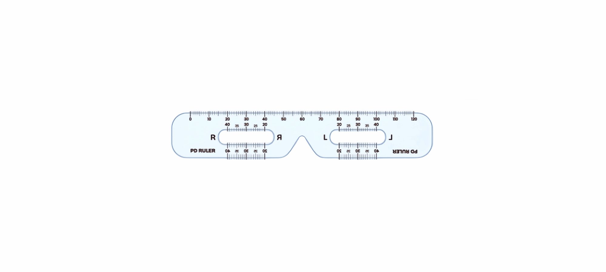 Pupillary distance (PD) measuring ruler
