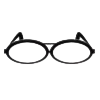 Oval shaped frame for glasses