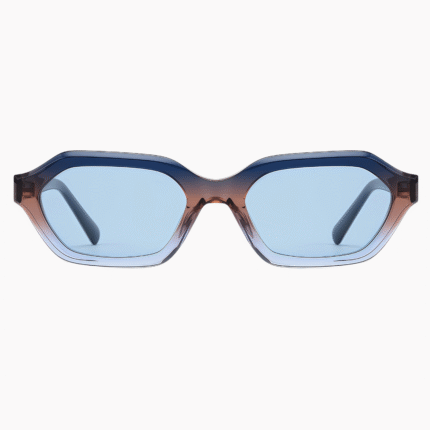 VisionWorld unisex geometric sunglasses with thick acetate frames. Features polarized lenses for UV400 protection and anti-glare, offering a retro-luxury style.