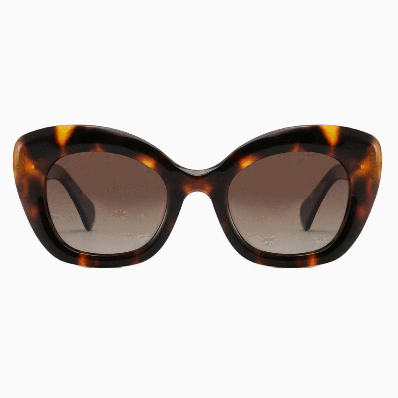 Luxury women's cat eye acetate sunglasses with polarized lenses, 100% UV protection, handcrafted Italian design for elegant sun protection