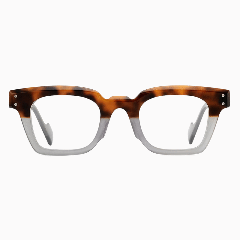 Luxury women's square acetate eyeglasses frames with custom prescription lenses, handcrafted Italian design for bold sophisticated style，Square glasses
