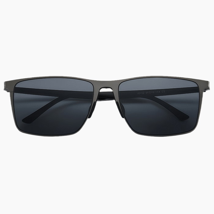 Classic unisex polarized sunglasses with metal frame. Features anti-glare nylon lenses & full UV protection for cycling, travel, and everyday casual wear.