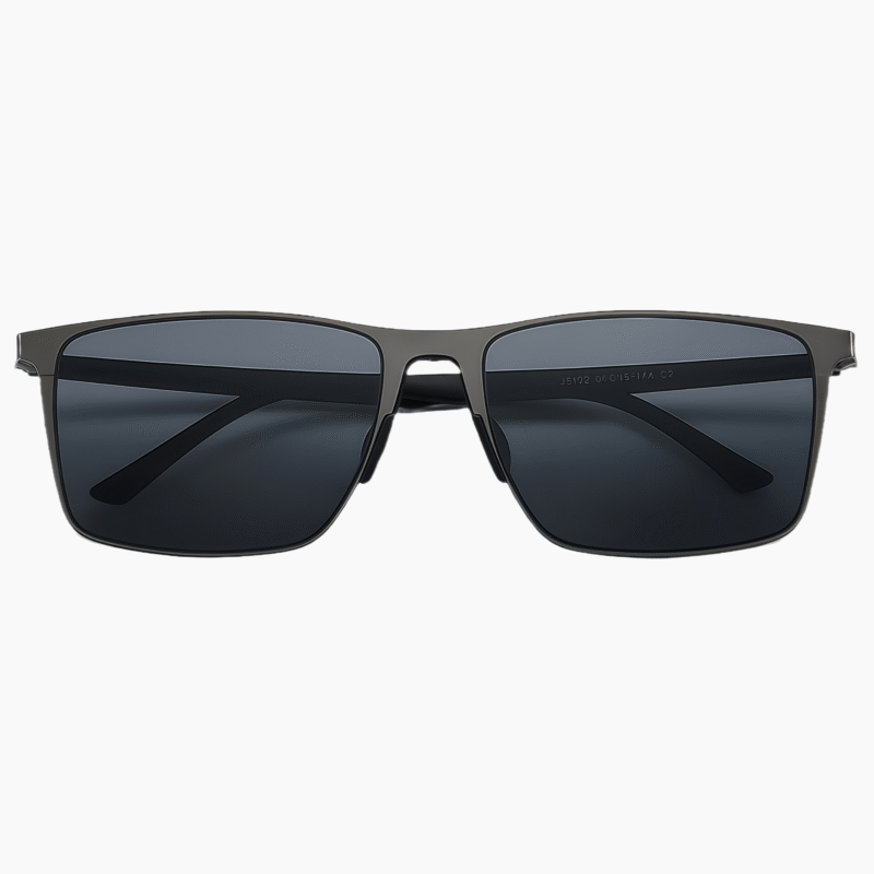 Classic unisex polarized sunglasses with metal frame. Features anti-glare nylon lenses & full UV protection for cycling, travel, and everyday casual wear.
