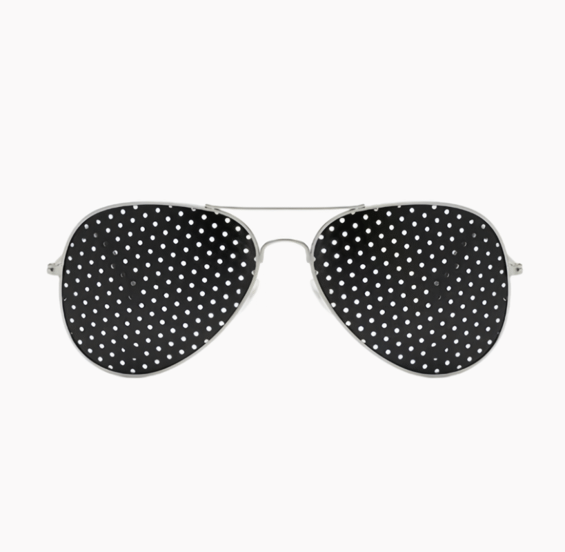 Vision correction glasses relieve visual fatigue, pinhole glasses physically assist in correcting pilot glasses