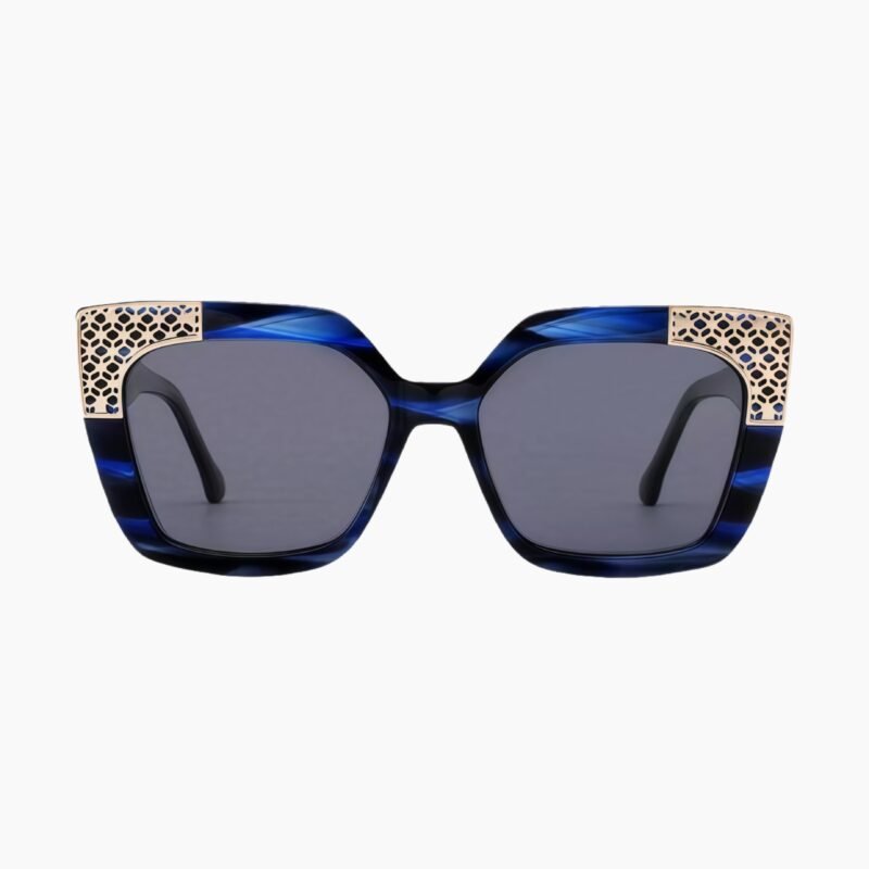 Versatile square acetate sunglasses with prescription-ready polarized lenses, designed for driving comfort and visual clarity with style.