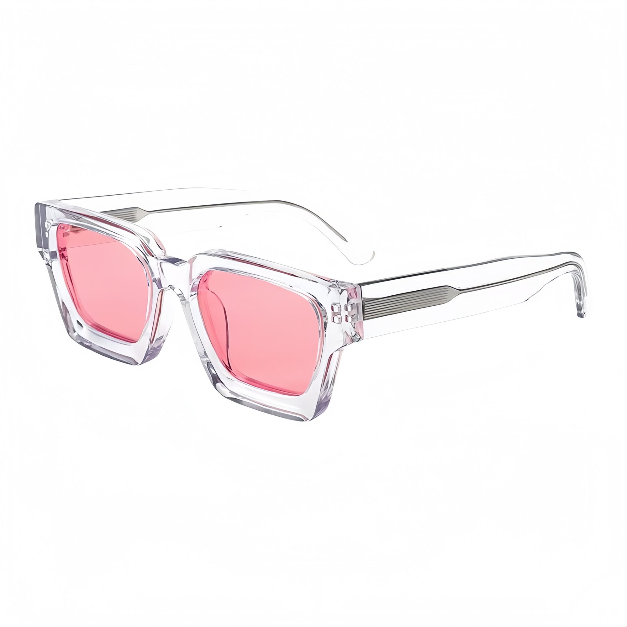 14 Women's blue candy lens sunglasses - trendy square frame with polarized anti-glare & UV400 protection | VisionWorld.