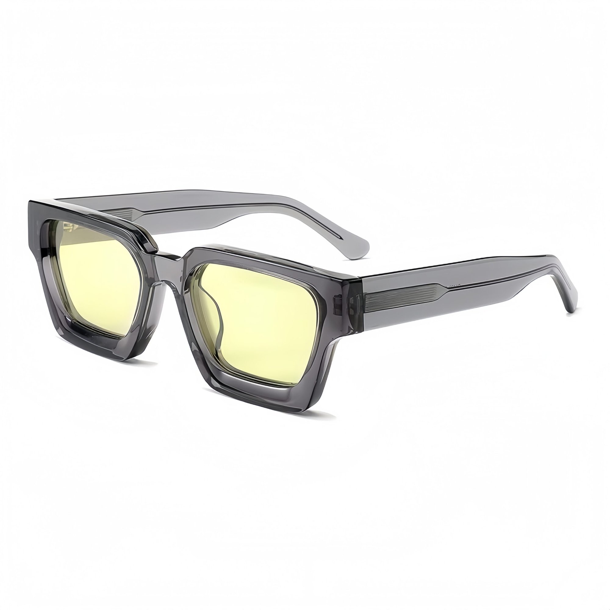 17 Trendy yellow polarized sunglasses for women - square frame with UV400 & anti-glare protection | VisionWorld.