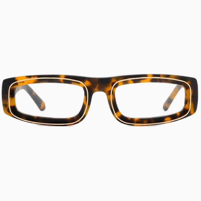 Women's sophisticated square acetate prescription eyewear with blue light filtering, luxury optical frames for professional style.