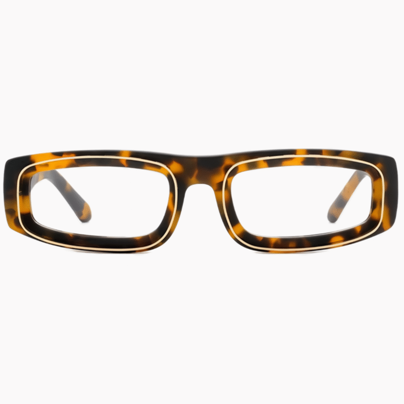 Women's sophisticated square acetate prescription eyewear with blue light filtering, luxury optical frames for professional style.