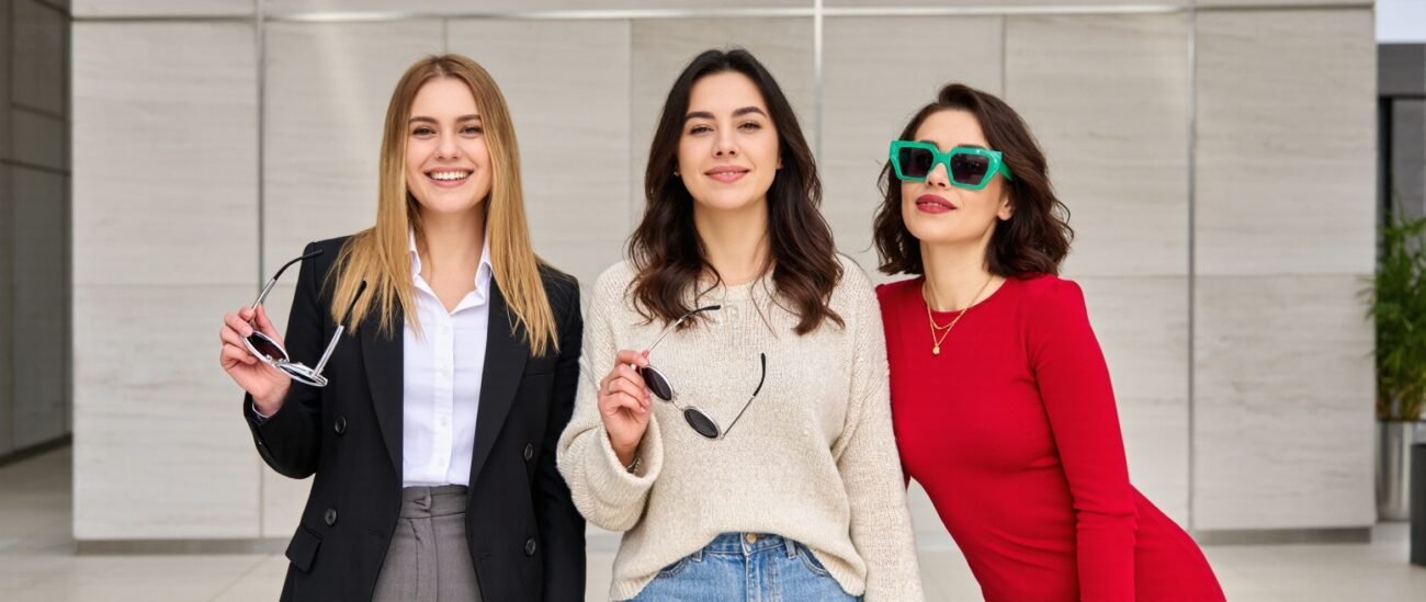 Fashionable women should choose their own prescription glasses and sunglasses, suitable frames such as cat-eye frames and square frames and geometric frames are essential