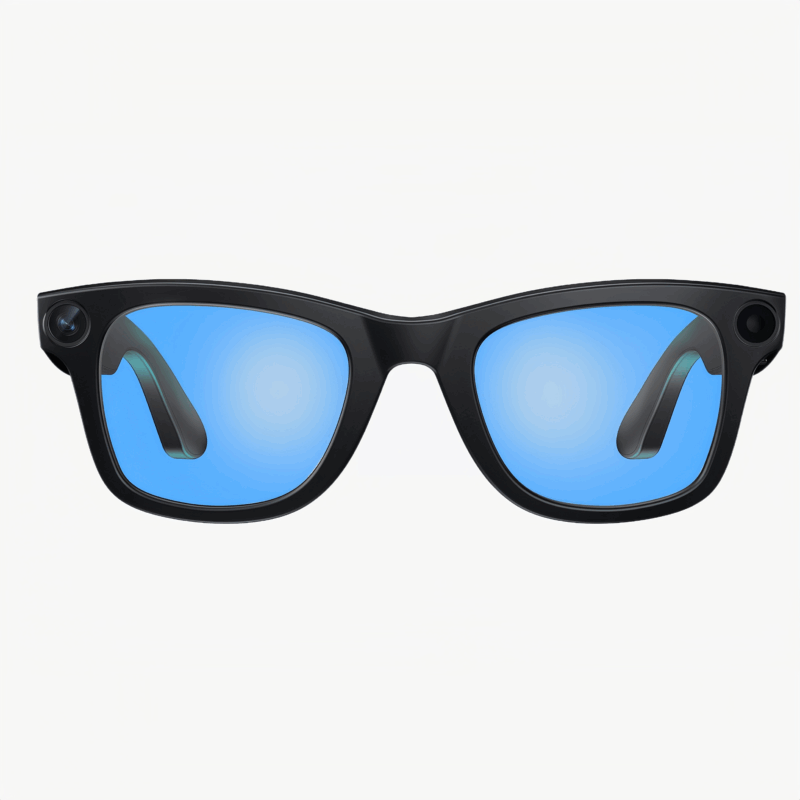 AI smart glasses with polarized lenses that adjust to light. Call, record, translate functions. For students and professionals. Works with iPhones and Android devices.
