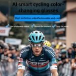 Multi-purpose AI glasses: Polarized, light-changing lenses, capture photos/video. Sporty semi-rimless frame, great for school, work, and adventures.