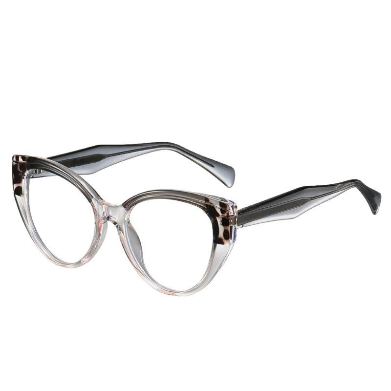 Retro clear cat-eye glasses for men & women. Flexible TR90 frame, anti-blue light & UV400 lenses perfect for digital screens and outdoor wear.