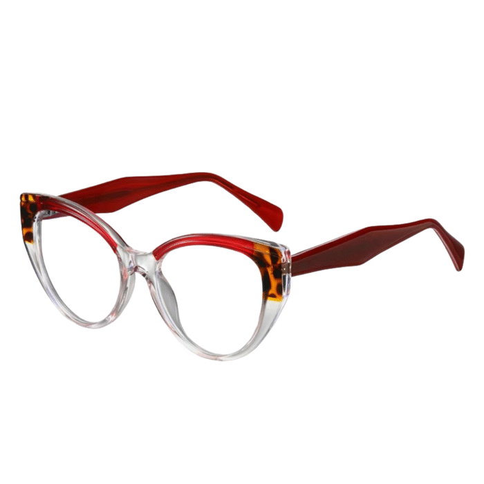 Retro-inspired clear cat-eye glasses. Built with flexible TR90, blocks blue light & UV400. For heavy screen use, driving, and fashion.