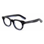 Designer women's oval eyeglass frames made from Italian acetate with luxury prescription lenses