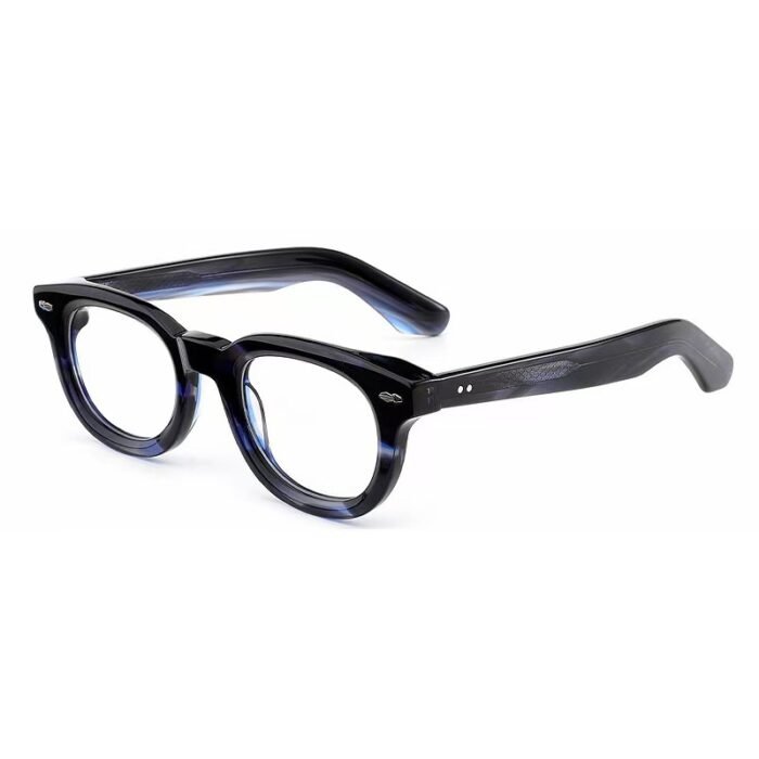 Designer women's oval eyeglass frames made from Italian acetate with luxury prescription lenses