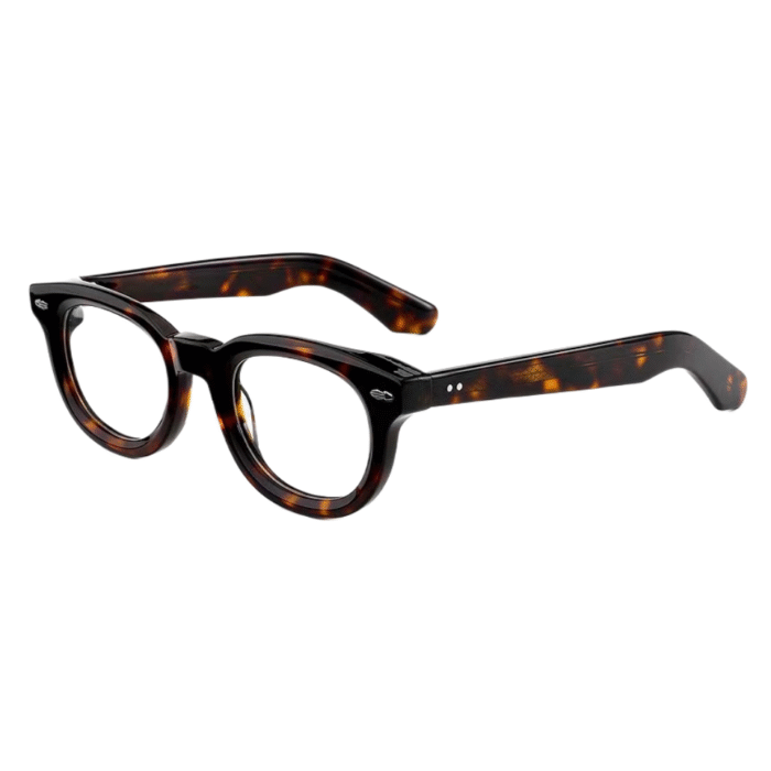Luxury women's oval acetate eyeglasses frames handcrafted in Italy with custom prescription lenses