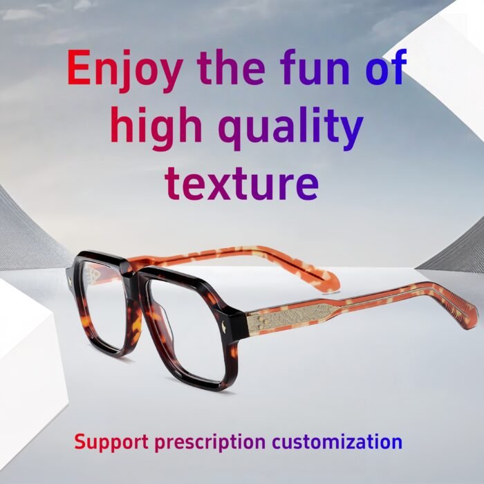 Artisanal women's distinctive acetate eyeglasses frames with custom prescription lenses, avant-garde luxury optical wear