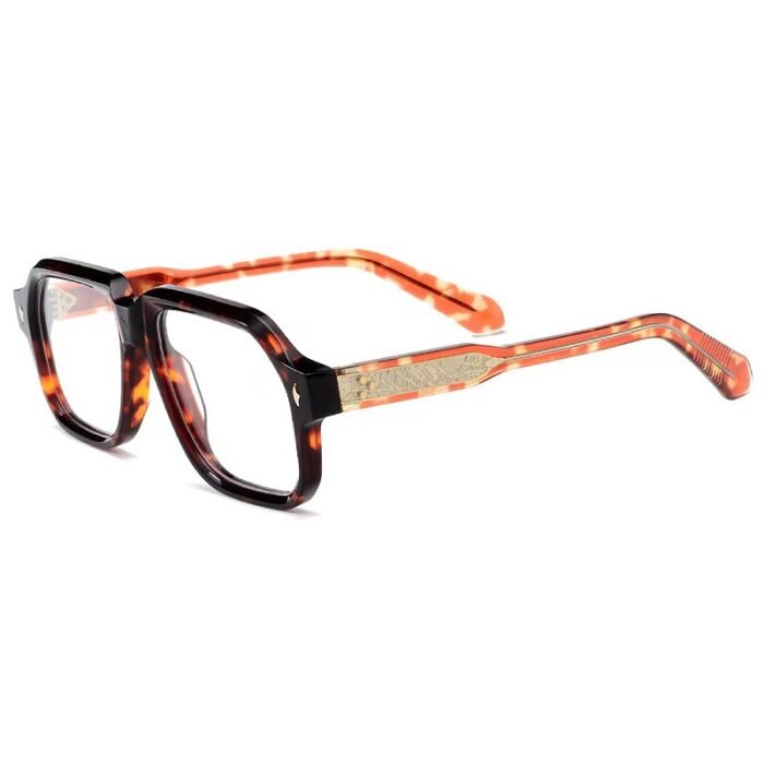 Luxury statement acetate eyeglasses for women, featuring custom prescription customization and distinctive artistic frame design