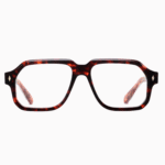 Luxury women's unique-shaped acetate eyeglasses frames with custom prescription lenses, handcrafted Italian design for personalized style