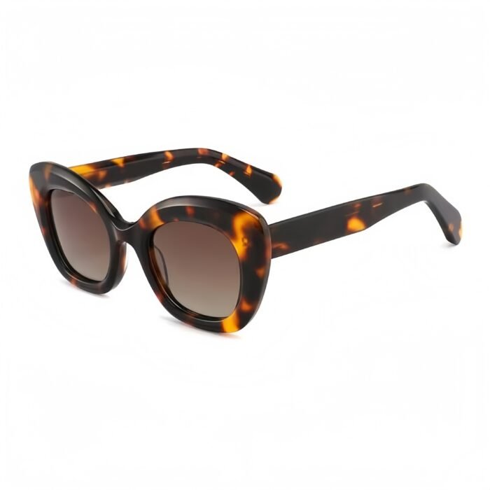 Luxury polarized cat eye sunglasses for women, featuring UV400 protection lenses and premium acetate frames for sophisticated sunwear