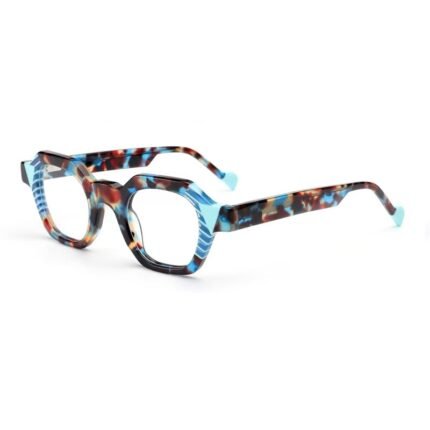 Women's Geometric Color-blocked Prescription Glasses - Suitable for heavy screen office ladies to wear, daily computer and mobile phone screen blue light.