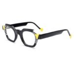 Polygon-shaped glasses frames with color-blocking prescription glasses - the most suitable for professional and fashionable women in the workplace in 2025 - Image 5