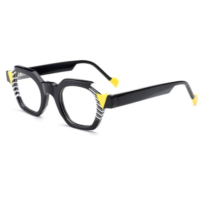 Polygon-shaped glasses frames with color-blocking prescription glasses - the most suitable for professional and fashionable women in the workplace in 2025 - Image 5