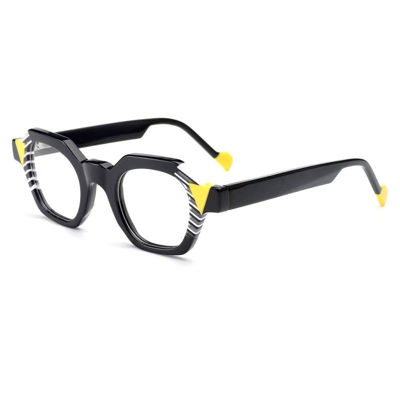 微信图片_20250912161715_662_11 Polygon-shaped glasses frames with color-blocking prescription glasses - the most suitable for professional and fashionable women in the workplace in 2025 - Image 5
