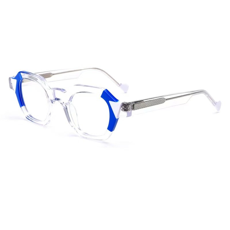 微信图片_20250912161716_663_11 Polygon-shaped glasses frames with color-blocking prescription glasses - the most suitable for professional and fashionable women in the workplace in 2025 - Image 3