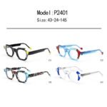 Polygon-shaped glasses frames with color-blocking prescription glasses - the most suitable for professional and fashionable women in the workplace in 2025 - Image 8