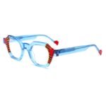 Polygon-shaped glasses frames with color-blocking prescription glasses - the most suitable for professional and fashionable women in the workplace in 2025 - Image 4
