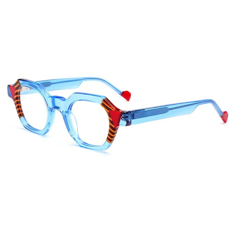 微信图片_20250912161720_667_11 Polygon-shaped glasses frames with color-blocking prescription glasses - the most suitable for professional and fashionable women in the workplace in 2025 - Image 4