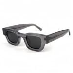 High-end unisex sunglasses with thick acetate square frames. Polarized UV400 lenses provide ultimate eye protection with retro-inspired luxury fashion appeal.