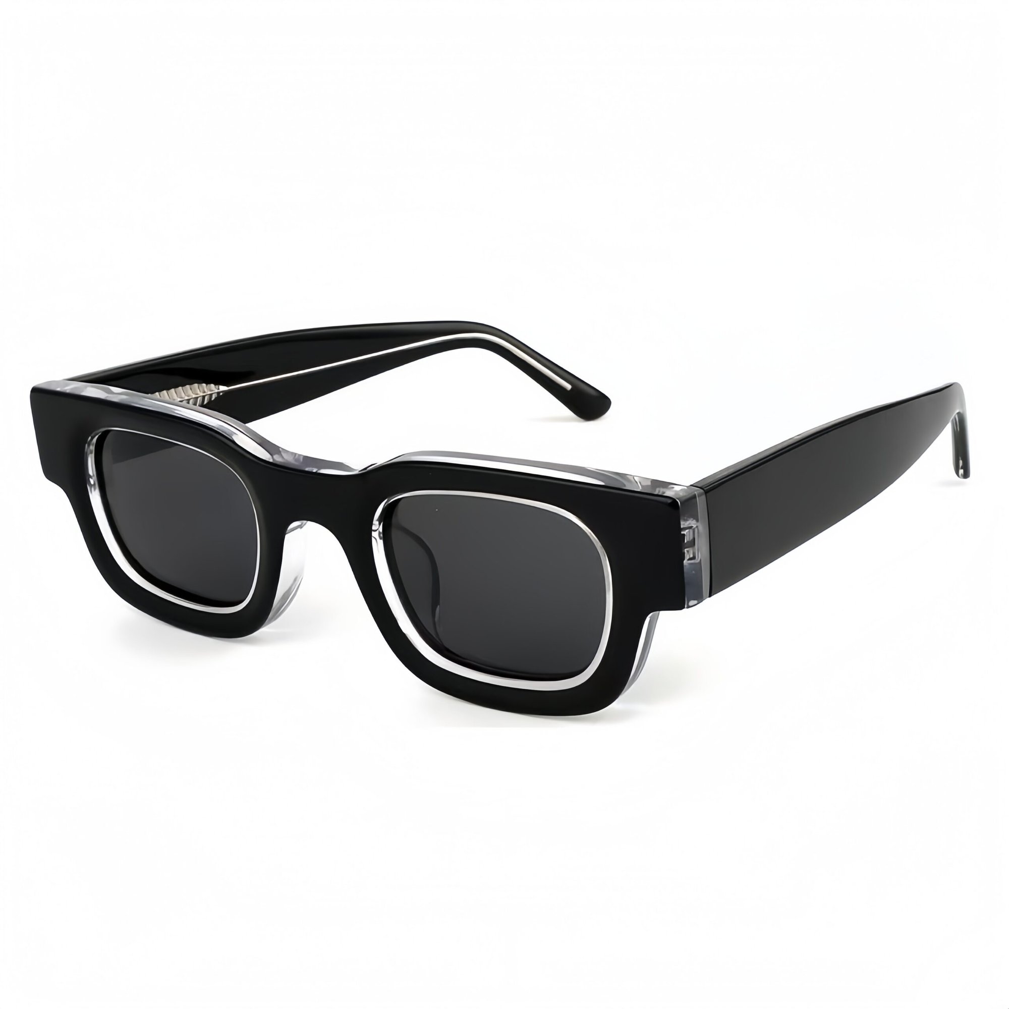 微信图片_20250915213402_786_11_副本 Luxury acetate square frame sunglasses with polarized UV400 protection. Vintage thick-frame design offers sophisticated sun protection for stylish men and women.