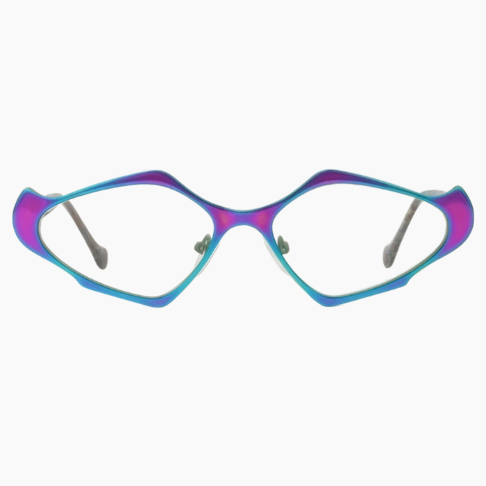 Designer geometric acetate frames for women featuring blue light blocking prescription glasses, stylish eyewear.